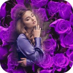 Purple Flowers Photo Frame