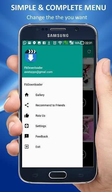 Video Saver / Facebook Downloader screenshot 1