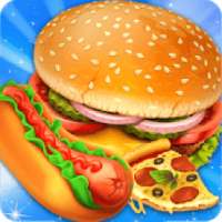 Street Food Pizza pembuat & Burger Game Memasak logo