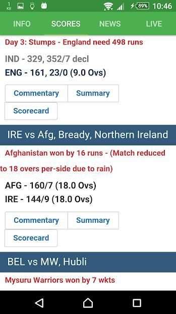 Live Cricket 2018 screenshot 3
