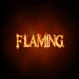 Flaming text