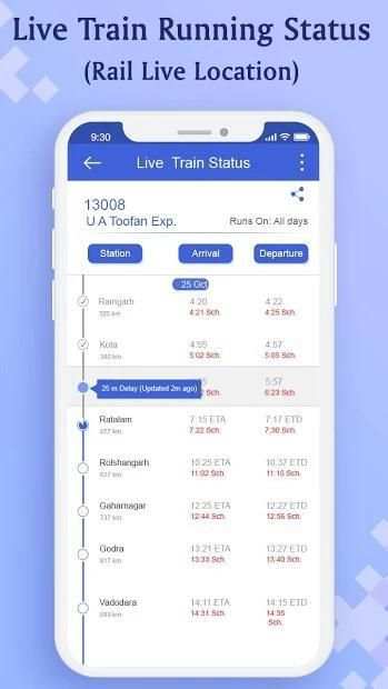 Live Train Running Status –PNR & Rail Info स्क्रीनशॉट 3