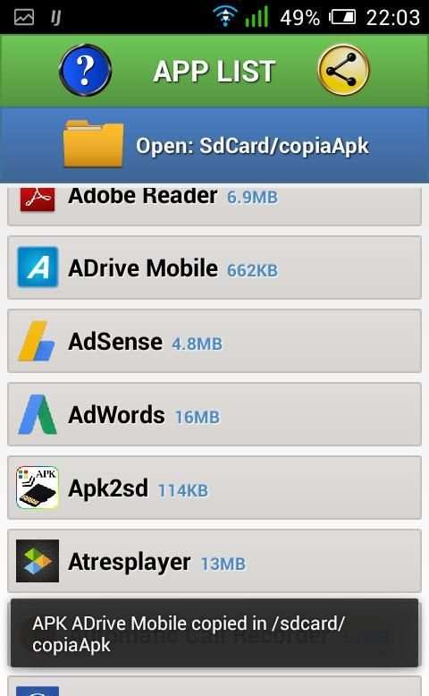 Apk Installer to Sd Card screenshot 6