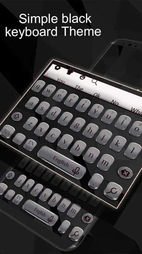 Simple Black Keyboard 3 تصوير الشاشة