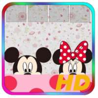 Mickey and Minie Mouse Wallpaper logo