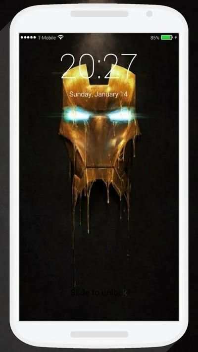 Iron Superhero Lock Screen स्क्रीनशॉट 3