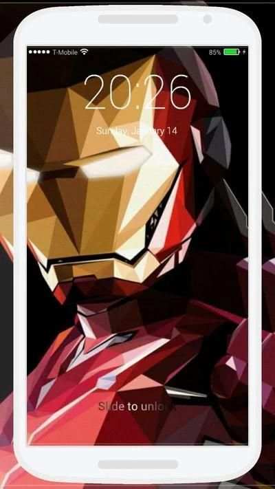 Iron Superhero Lock Screen स्क्रीनशॉट 1