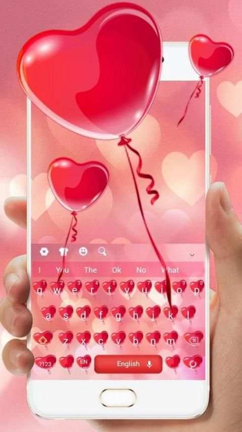 Love Balloon Keyboard Theme screenshot 3