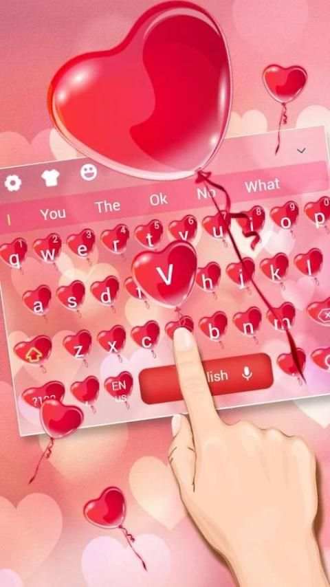 Love Balloon Keyboard Theme screenshot 1
