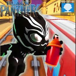 ikon Panther Black Super Hero Temple Dash