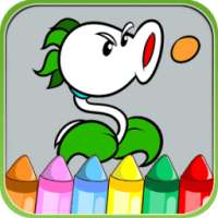 Coloring for Plants and Zombie logo