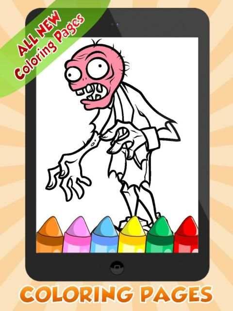 Coloring for Plants and Zombie screenshot 2