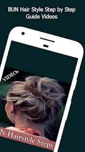 Bun Hair Style Step by Step Video Hairstyle App screenshot 2