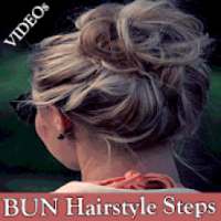 Bun Hair Style Step by Step Video Hairstyle App icon