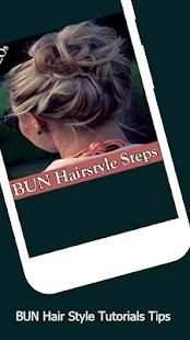 Bun Hair Style Step by Step Video Hairstyle App screenshot 1