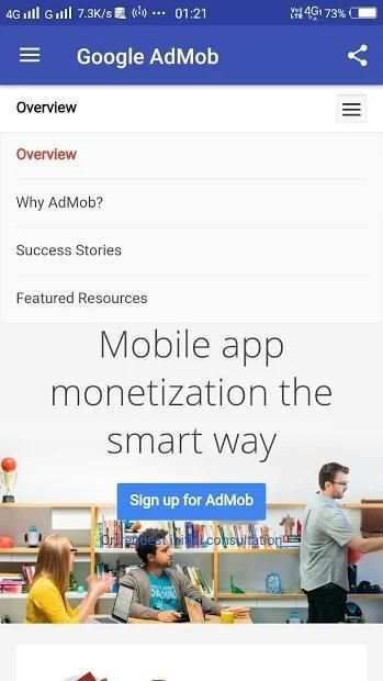 Google AdMob 1 تصوير الشاشة