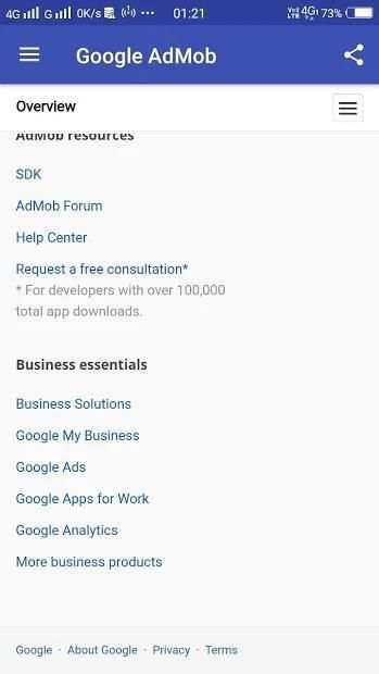 Google AdMob 2 تصوير الشاشة