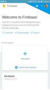 Firebase mobile app: console access screenshot 2