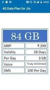 4G Data Plan for Jio स्क्रीनशॉट 3