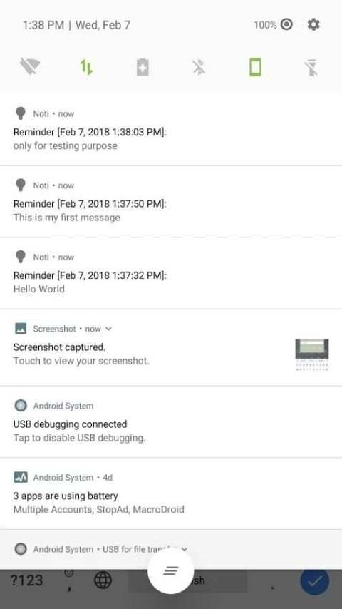 Noti screenshot 2