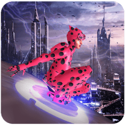 Flying Lady Bug City Crime Battle आइकन