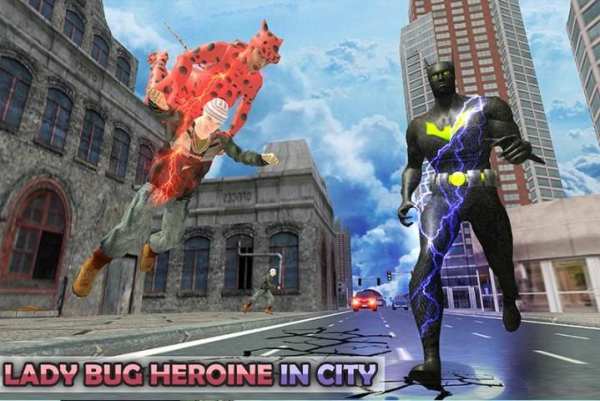 Flying Lady Bug City Crime Battle स्क्रीनशॉट 11