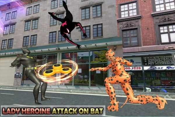 Flying Lady Bug City Crime Battle स्क्रीनशॉट 9
