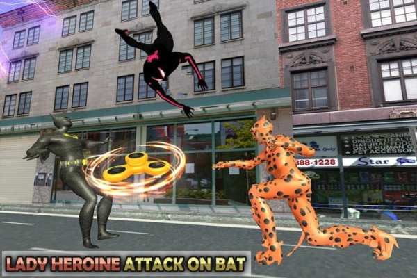 Flying Lady Bug City Crime Battle स्क्रीनशॉट 2