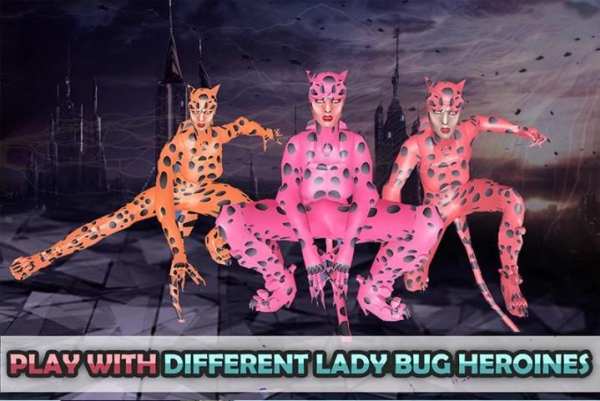 Flying Lady Bug City Crime Battle स्क्रीनशॉट 8