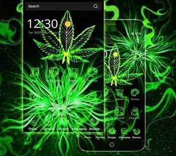 Neon Rasta Weed Theme screenshot 3
