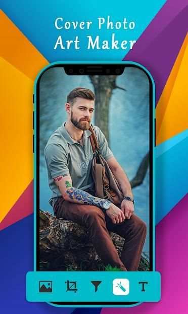 Cover Photo Art Maker : Name on Pics Editor स्क्रीनशॉट 3