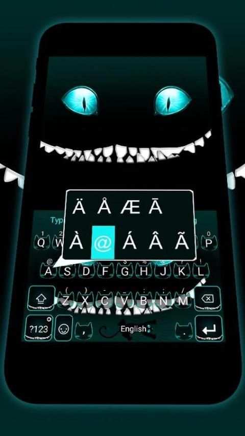 Devil Cat Smile Keyboard Theme screenshot 3
