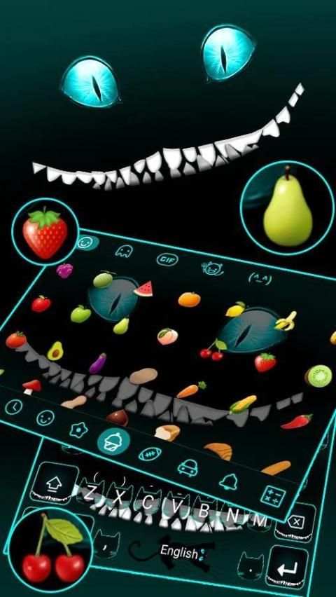 Devil Cat Smile Keyboard Theme screenshot 2