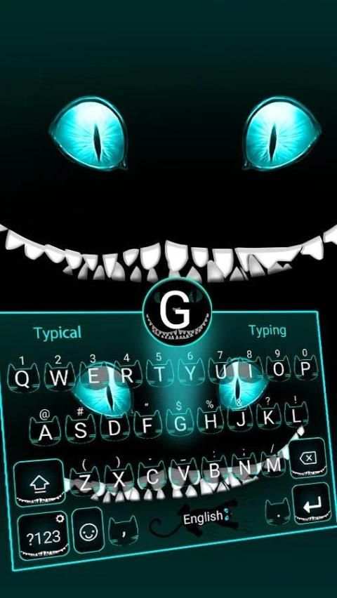 Devil Cat Smile Keyboard Theme screenshot 4