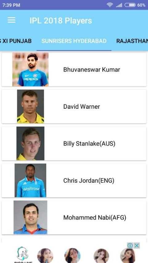 IPL 2018 Auction Player List स्क्रीनशॉट 4