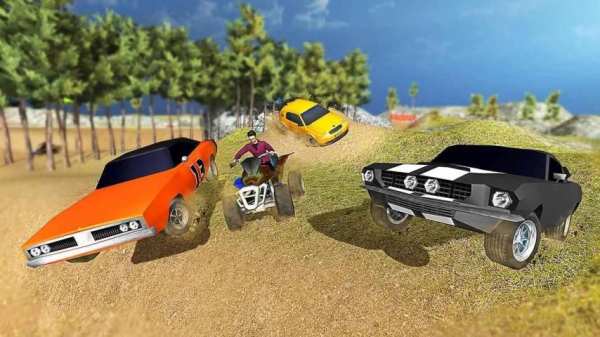 Offroad रेसिंग कानून - सुपर हीरो मेगा रैंप कूद स्क्रीनशॉट 8