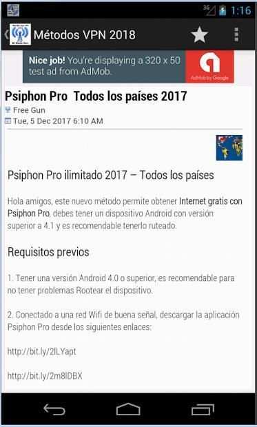 internet gratis android 2018 metodos screenshot 5