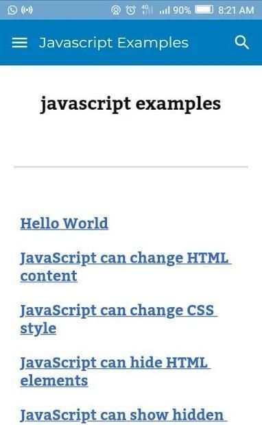 Javascript Examples screenshot 2