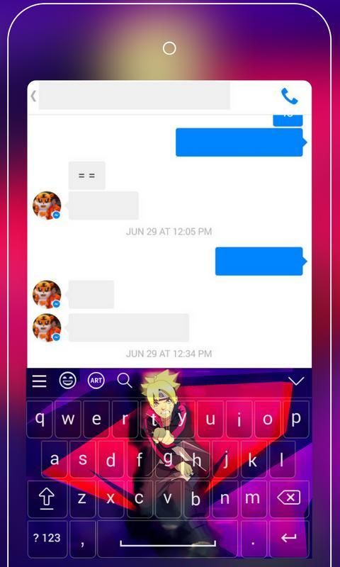 Anime Keyboard Emoji - Uzumaki Boruto Keyboard screenshot 1