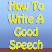 How To Write A Good Speech