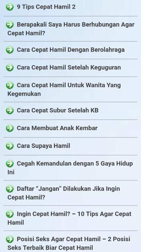 Cara Cepat Hamil screenshot 2