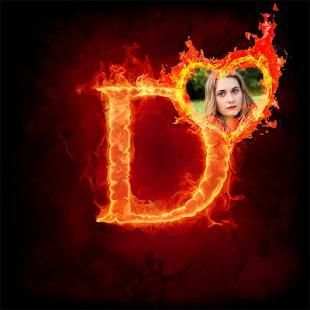 Fire Text Photo Frames Editor screenshot 1