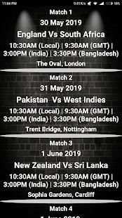 ICC Cricket World Cup 2019 Schedule screenshot 5