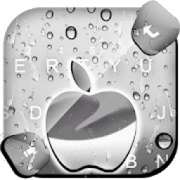 ikon Tema Keyboard Raindrops Silver Apple