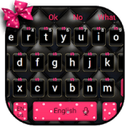 ikon Beautiful Pink Bowknot Keyboard Theme