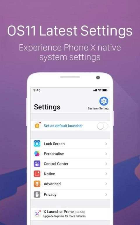 Launcher for IOS 11: Stylish Theme For IPhone X screenshot 1
