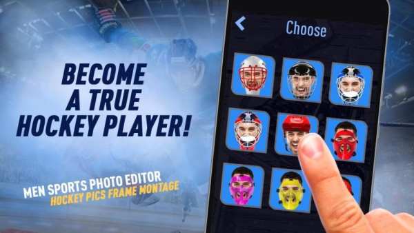 Men Sports Photo Editor: Hockey Pics Frame Montage screenshot 1