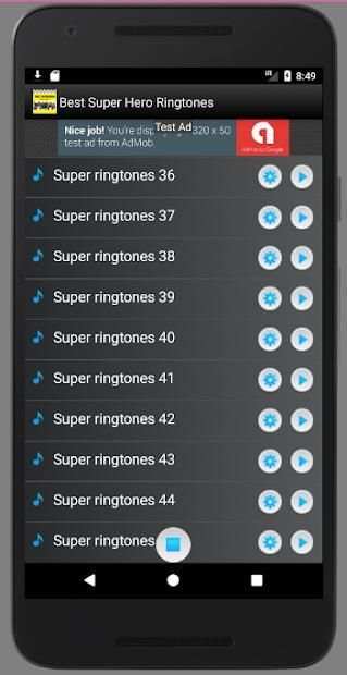 Superhero Ringtones स्क्रीनशॉट 3