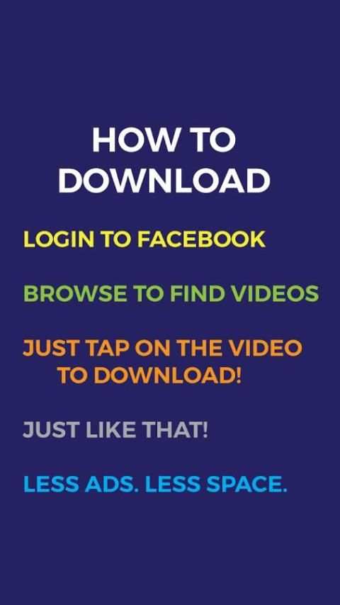 One Touch Facebook Video Downloader screenshot 1