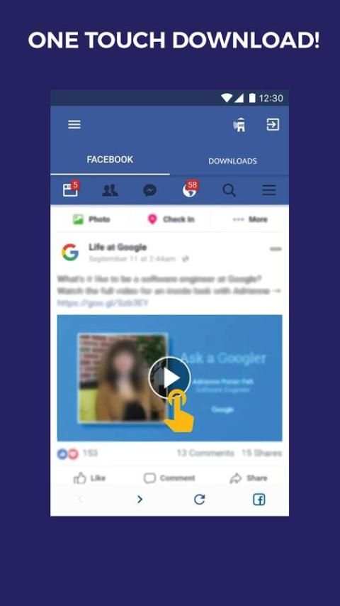 One Touch Facebook Video Downloader screenshot 2